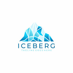 Iceberg logo vector illustration isolated on white background