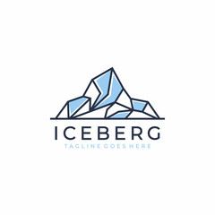 Fototapeta premium Iceberg logo vector illustration isolated on white background