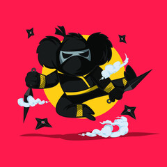 Koala ninja cartoon