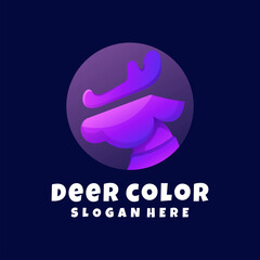Illustration vector graphic of Deer Color, good for logo design