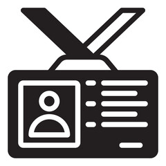 id card glyph icon