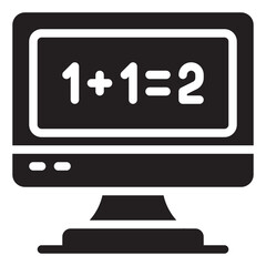 maths glyph icon