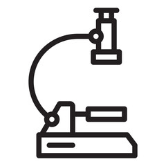 microscope line icon