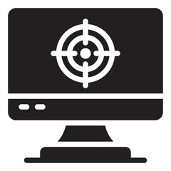 Obraz premium target glyph icon