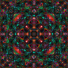 Abstract kaleidoscope background. Beautiful multicolor kaleidoscope texture. Unique kaleidoscope design.