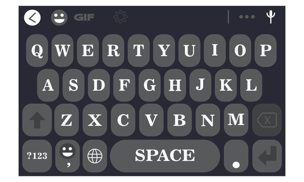 smartphone keyboard vector illustration,  alphabet, phone, mobile, a keypad for device 