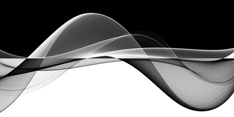 Abstract Black And White Wave Design
