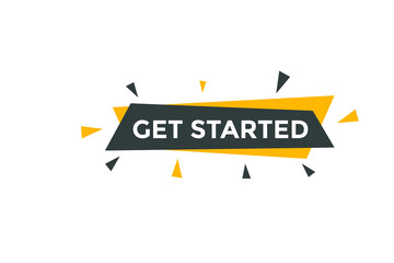 Get Started text button. Web button banner template Get Started
