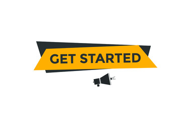Get Started text button. Web button banner template Get Started
