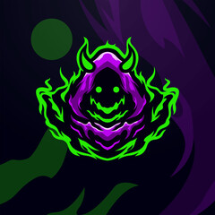 Reaper masscot logo esport illustration premium vector © sigitwmrt