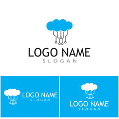 Technology logo template vector illustration