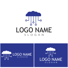 Technology logo template vector illustration