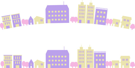 街並み　素材　カラフル