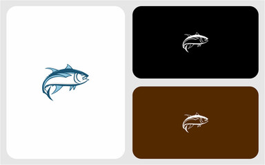 bluefin tuna vector logo design