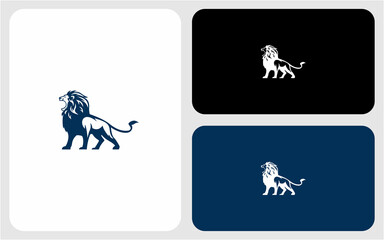 lion vector logo design illustration