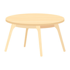 Wooden table in flat style. Vector image isolated on white background.