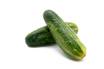 cucumber over on white background..