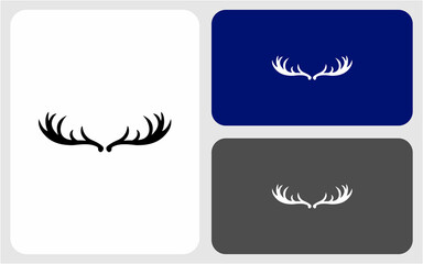 horn deer vector logo design