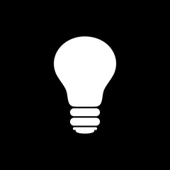 Light bulb logo isolated on dark background