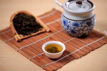 Chinese black tea, close-up