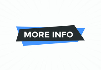 More info button. More info text web banner template. Sign icon banner
