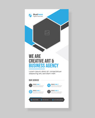Business agency roll up banner design or stand corporate banner template