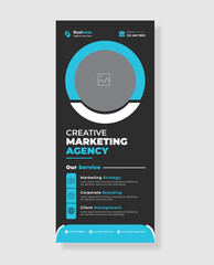 Corporate creative rollup or banner design template 