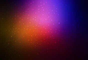 Dark Pink, Red vector Glitter abstract illustration with blurred drops of rain.