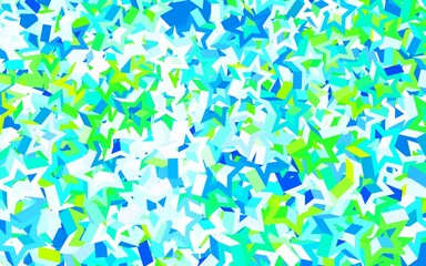 Light Blue, Green vector layout with bright stars.