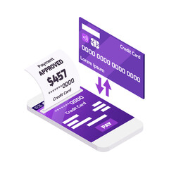 Obraz premium Credit Phone Payment Composition