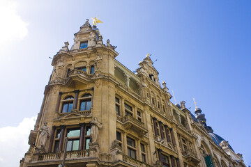 Beautiful building on the famous Meir street, the main shopping street of Antwerp, Belgium