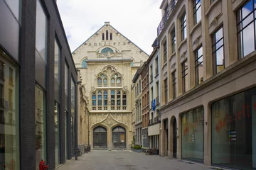 Gardinen Handelsbeurs (New Stock Exchange)  was built in 1531 in Old Town in Antwerp, Belgium © Lindasky76