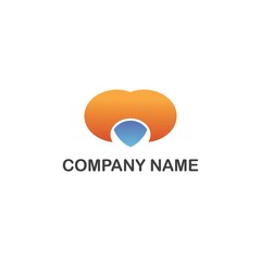 Abstract logo resembling letters and chef's hat.