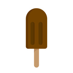 chocolate ice cream popsicle logo icon vector Illustration