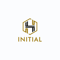 logo design vector initial H with unique style