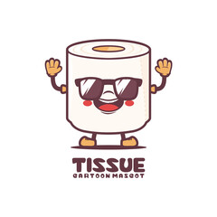tissue cartoon mascot. vector illustration