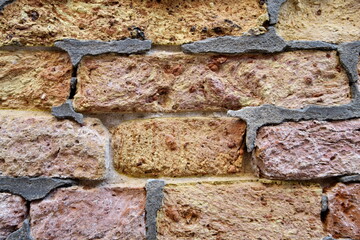 Vieux mur de brique usées.