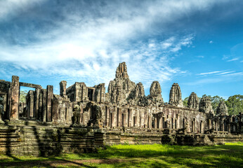 Fototapeta na wymiar Bayon Temple at Angkor Thom, Siem Reap