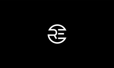 Letter RE logo vector