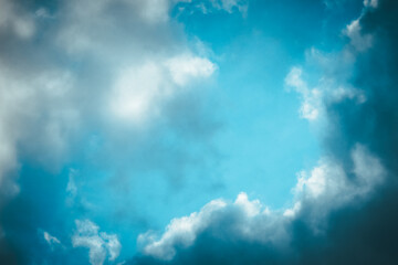 Fototapeta na wymiar White clouds on a blue sky