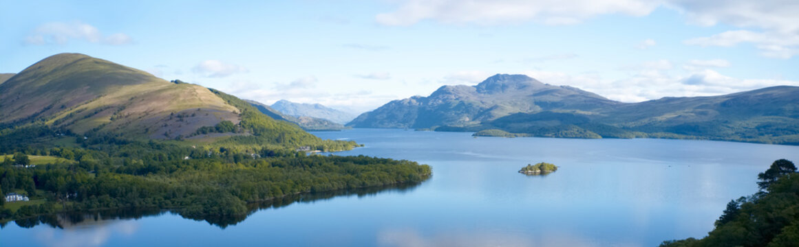 Ben Lomond view from Loch Lomond during the summer
