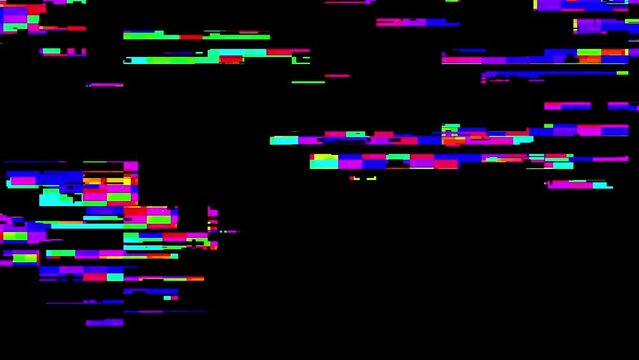 Digital pixel noise glitch effect. Glitch Error Video Damage. Retro futurism 80s 90s. Video signal damage with pixel noise and error interference.