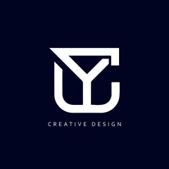 Letter CY or YC Logo Design Using letter C and Y , YC or CY Monogram