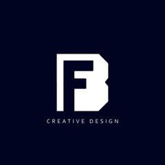 Letter BF or FB Logo Design Using letter B and F , FB or BF Monogram