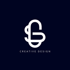 Obraz premium Letter GS or SG Logo Design Using letter G and S , SG or GS Monogram