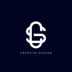 Letter GS or SG Logo Design Using letter G and S , SG or GS Monogram