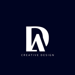 Letter DA Logo Design Using letter D and A , DA Monogram - obrazy, fototapety, plakaty