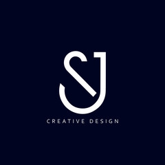 Letter SJ or SU Logo Design Using letter S and J , SU or SJ Monogram