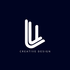 Fototapeta premium Letter LU Logo Design Using letter L and U , LU Monogram