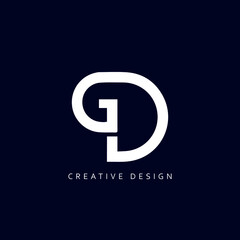 Letter GD Logo Design Using letter G and D , GD Monogram